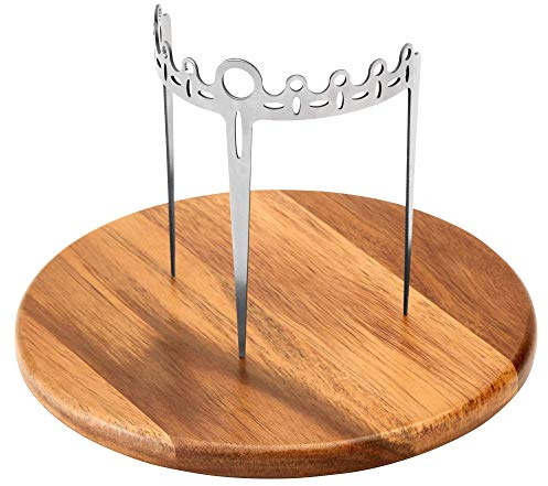 Lurch 240507 Burgerspieß Queen aus Edelstahl mit Teller Ø20cm zum Servieren von Burgern