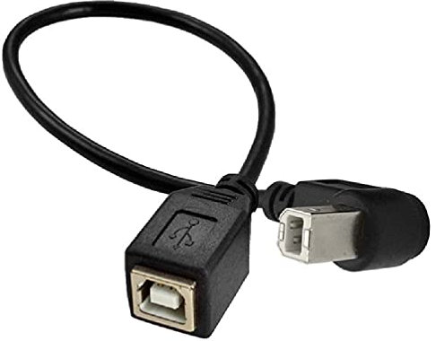 GHBOTTOM USB 2.0 Type B Printer Cable USB B Female to Type B Male (90 Degree Up/Down/Right/Left) Short Extension Cable USB Data Cable Micro USB Data Cable 90 Degree Printer