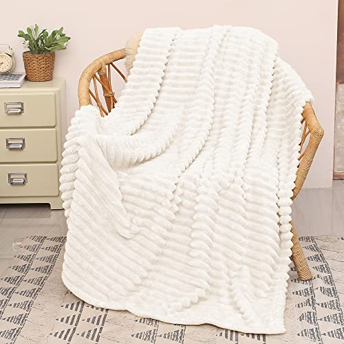 Catalonia Classy Coperta in pile beige per tutte le stagioni, coperte e copridivano leggere, soffici, accoglienti e morbide per divano, coperta super calda per divano