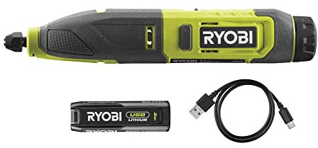 RYOBI - Ciseaux à bois 4V - Câble USB C - 1 batterie 2,0 Ah - Livrés avec 3 gouges - RPC4-120G