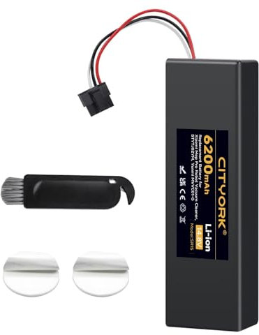CITYORK 14,4V 6200mAh Li-Ion Ersatzakku für Conga 3290 3390 3490 3590 3690 3790 3890, Ersatzakkus für Xiaomi Viomi-V3, V2, für Haier JX37 Kehrmaschine Akku