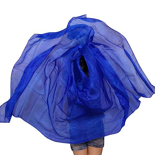 Bauchtanz Schleier Klassische 250 * 114 cm Seidenschleier Bauchtänzerin Bühnenshow Requisiten Handschal geworfener Schal Bauchtanzzubehör Schleier. Bauchtanz-Kostüm ( Color : E Real Silk Veils , Size