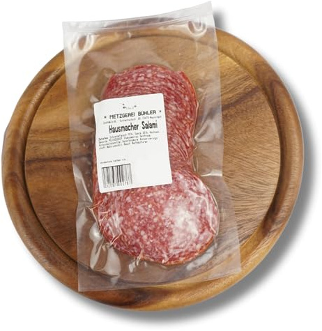 130g Hausmacher Salami von der Landmetzgerei Bühler Rustikal & Authentisch aus 100% Deutschem Fleisch Perfekt fürs Vesper und als Snack & Feinschmecker Delikatesse