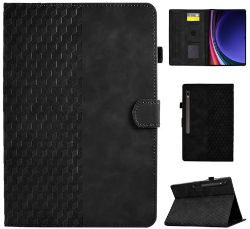 CASAFUNY Custodia Cover per Samsung Galaxy Tab S9 Ultra 14,6 Pollici Custodia Protettiva Magnetica Cover Tablet con S Pen Holder per Galaxy Tab S9 Ultra 2023 14.6 pollici (SM-X910/X916), Nero