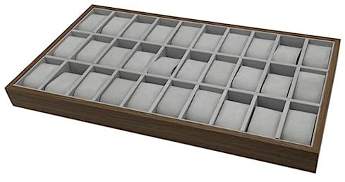Klocklåda Klockväska Klockfodral Klocka Display Organizer Trästapelbar 30 Platser Armband Armband Klockhållare Showcase Armbandsur Förvaring Klockförvaringslåda Klocklådor Klockförvaring