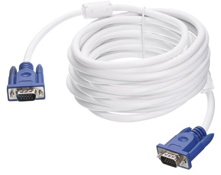 QUARKZMAN Câble VGA vers VGA, 10M/33ft Mâle vers Mâle VGA 3+4 Câble Vidéo pour Ordinateur, Projecteur