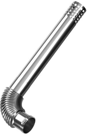 Mizudo VP030A0S-B Direct Vent Set, 3 OD Elbow & 19.7 Chimney Rain Cap, Gas Water Heater Vent Pipe, Stainless Steel, Rainproof, Silver