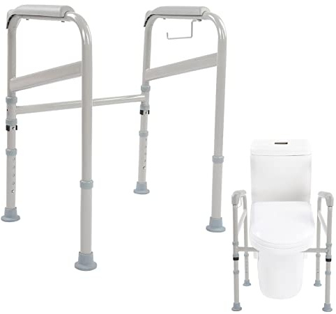 Aide à Relever les Toilettes, Cadre de Support de Toilettes, Aide à Relever les Toilettes, Aide à Soutenir les Toilettes, Cadre de Toilettes, Aide à Relever, Rehausseur de Siège