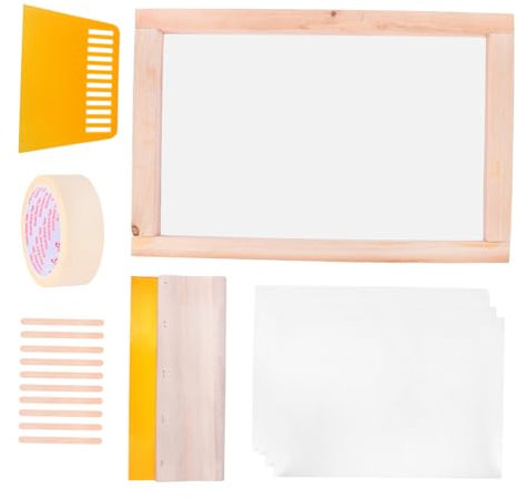 DIYEAH 1ensemble Kit De Sérigraphie Complet avec Film Transparent Raclette Et pour Artisanat Et