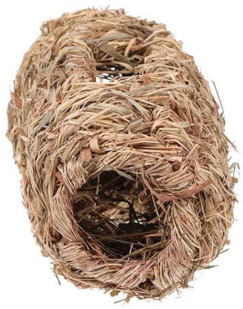 Kisangel Tier Spielzeug Hamster Woven Tunnel Hamster Spielzeug Pet Tunnel Hideaway Stroh Hideout Nest