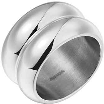 XENOX® Frame Duo Ring - Damen Ring aus hochwertigem Edelstahl, 100% Wasserfest | X2669/56