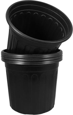 Happyyami 6stücke Flexible Pflanzentöpfe Kunststoff Für Anzucht Von Sukkulenten Und Blumen Langlebige Schwarze Anzuchtbehälter Mit Abflusslöchern Für Garten Und Balkon