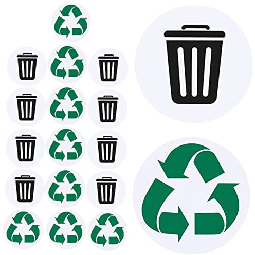 FUNOMOCYA Recycling-aufkleber Für Mülltonnen Selbstklebende Etiketten Zur Mülltrennung Stabiles Pvc-material Langlebig Und Verschleißfest
