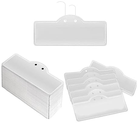 CQJRGF 50PCS Aluminum Plant Labels Tree Double-Sided Tags with Metal Wires for Plant Markers Tree Tags White