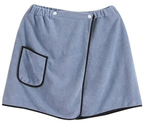 Stakee Falda De Baño para Hombre con Bolsillo, Toalla De Sauna Ajustable, Toalla De Ducha, Falda De Sauna, Secado Rápido, Toallas De Playa para Gimnasio, Hogar, SPA Y Piscina.