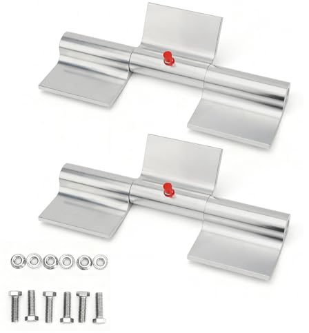 Joytrace 9 Inch Aluminum Hinges Weld On, Heavy Duty Trailer Ramp Gate Hinge, Enclosed Trailer Door Hinge with Grease Fitting & Hardware, 2 Pack