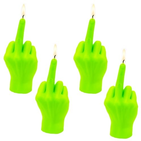 NAVESO 4 Stück Mittelfinger Kerze, Stinkefinger Kerze, Aromatherapie Räucherstäbchen, Mittelfinger Kerzen, Mittelfinger Geschenk, Lustige Duftkerzen Geschenkset für Haus, Schlafzimmer, Urlaubsbedarf