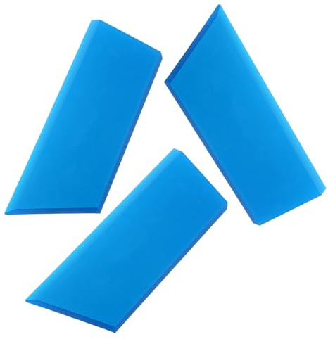 DINHEAROM 3 Pezzi Spatola Vinile Auto in Materiale Durevole di Tendine per Pellicole Adesive Raschietto Angolare per Vetri Cruscotti e Porte Strumento per Applicazione Pellicola Auto Blu