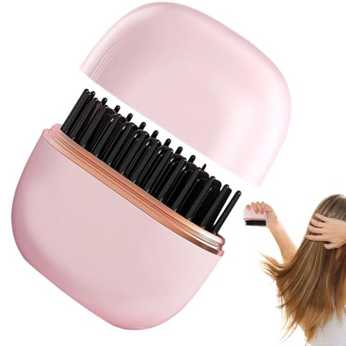 Mini Plattång, Anti Skållning Styling Borste | 3 Sladdlös USB Uppvärmd 0,2 Kg | Bärbart Verktyg För Uppvärmning Ger Snabba Och Jämna Resultat För Daglig Pendling