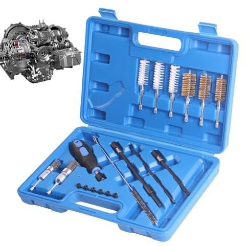 Pulitore Iniettori - Spazzola Per La Rimozione Del Carbonio Dal Motore | Spazzola Pulitore Iniettori Auto,Per Tecnici Automobilistici, Berline, Camion, Casa, Garage, Officina Ed Utilizzo Esterno