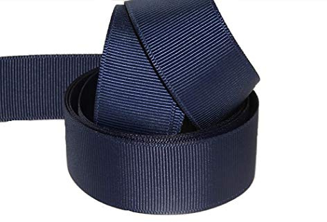 Grosgrain Ribbon 38mm (Navy Blue, 5 Meters) for Gifts Wrap Sewing Party, Decorations Events Dress Wedding Christmas Crafts, Bows Car, Floral Balloons DIY, Bouquets, Cake More