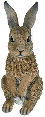 M.E.G Cards & Gifts Vivid Arts - Real Life Young Standing Hare Home or Garden Decoration (XRL-HARE-D)