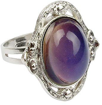 Fliyeong Farbwechsel Stimmung Ring Retro Ringe verstellbarer Ring Band für eine Frau Schmuck praktisch und beliebt zu erweitern