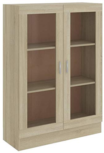 Armadietto Vetrina Rovere Sonoma 82,5x30,5x115 cm Multistrato