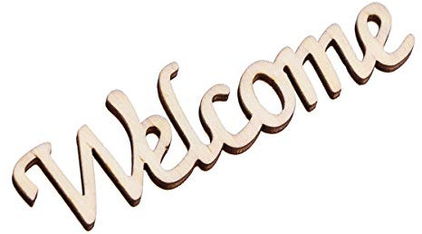 Benvenuto Fetta Di Artigianato Fai Da Te Cartello Di Benvenuto in Legno Di Legno Di o a Casa Di o in Registrazione Bambù Murale Porta D'ingresso