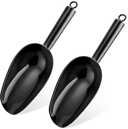 HaWare Paletta per ghiaccio in acciaio inox, set da 2 pezzi, colore nero