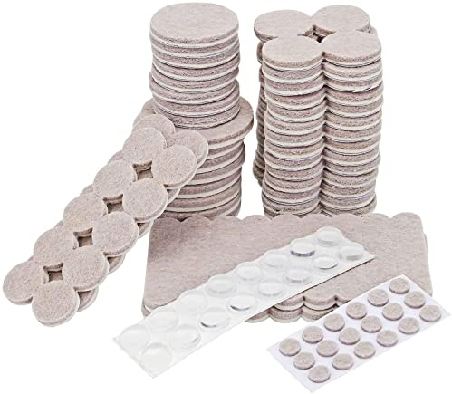144 Pcs Ultra Adhesive Multi Size Floor Protector Pads | Felt Pads, Chair Legs, Furniture Feet Protection Pads | Floor Protector Pads - Set of Different Sizes
