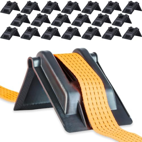 Safetytex Kantenschutzwinkel Kunststoff für Spanngurte bis 60 mm (20 Stück) | Stabiler Schutz, 190 x 160 x 150 mm, Gurtfixierung durch Seitenführung, Druckpunktverlagerung