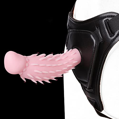 Jixaxe Realistischer Tiger Dildo Umschnall-Dildo Strap On Dildo Silikon Alien Monster Penis mit Nylon Gurt, Frau Mann Tragen Dildo Vaginal Anal SEX Masturbation Damen Lesbian Gay Sexspielzeug (B)