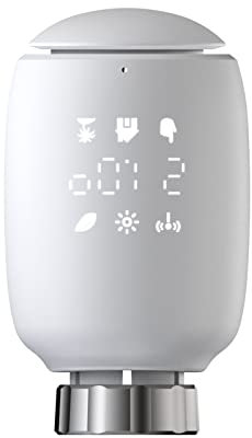 MincoHome Zigbee Thermostat Radiator Valve Actuator LED Display WIFI Smart TRV Temperature Controller Compatible with Alexa Google Assistant (Thermostat Radiator Valve × 1)