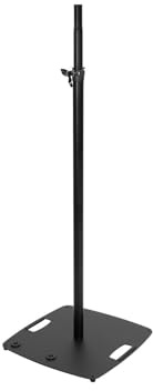 OMNITRONIC BPS-3 Boxenhochständer schwarz | Boxen-/Lichtstativ XL mit Bodenplatte, von 136-240 cm verstellbar und bis 18 kg belastbar