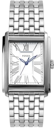 Fossil Carraway Watch for Men, Quartz Three Hand Movement with Leather or Stainless Steel Strap