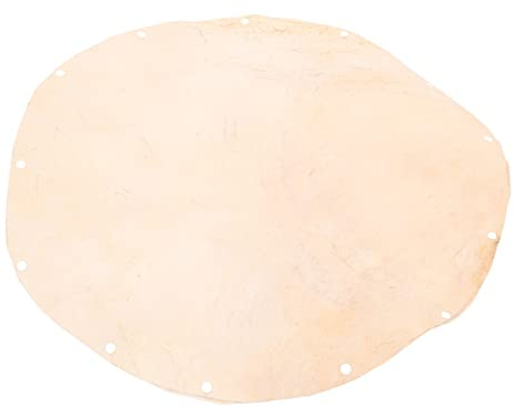 TOYANDONA Ersatzfell Rundes Schlagzeugfell aus Ziegenleder Elastisch und Einfach zu Ersetzen in Khaki Farbe für Afrikanische Trommeln Doumbek und Djembe