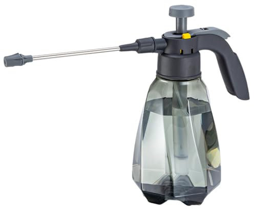Trädgårdsspruta flaska 1,5 L tryckspruta plast trycksatt sprayflaska med 360° justerbart munstycke växtspruta bekvämt handtag sprayflaskor för växter och andra rengöringslösningar
