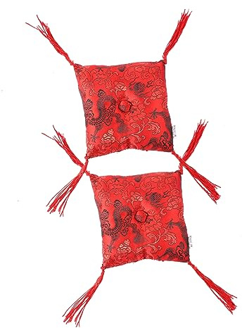 HEMOTON 2stücke Klangschalenunterlage Tibetische Buddhismus Kunsthandwerk Matte Für Buddha Halle Handgenäht Dekoration Pad Mit Hoher Und Langlebigem Material