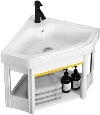 Wandmontiertes Keramikwaschbecken,waschbeckenunterschrank Kleines Waschbecken,Weißes Waschbecken,Badezimmerschrank Mit Wasserhahn Und Abfluss,für Kleine Räume, Schwimmender Schrank Zur Wandmontage ( C
