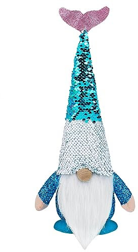 Eladcncmc Nain de Noël sans visage durable Décorations de Noël Poisson nain de Noël pour festival Fournitures de fête