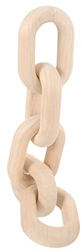 MUSISALY Handgeschnitztes Holzkettenornament Rustikale Dekoration Natürliche Holzfarbe Modernes Landhausdesign Vielseitig Für Wohnzimmer Schlafzimmer Hochzeit Regal Tischdeko