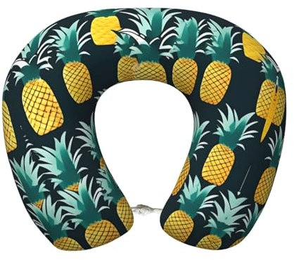 Personalisiertes Reisekissen aus Memory-Schaum mit Ananas-Druck, geeignet zum Schlafen in mehreren Szenarien
