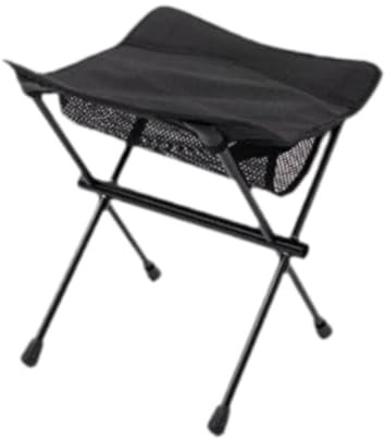 perfk Gefalteter Campinghocker, Außenfußhocker, kompakter, Leichter Angelstuhl, Sitzzubehör für Outdoor-Wanderungen, Lounge-Spaziergänge, Schwarz