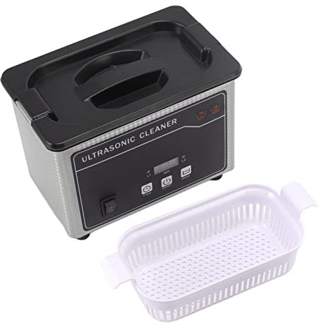 Limpiador ultrasónico de joyas de 40 KHz y 800 ml, limpiador ultrasónico de gran capacidad, limpiador de joyas de acero inoxidable, máquina de limpieza ultrasónica portátil de bajo ruido for gafas, re