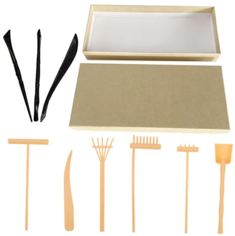 VICASKY Artistic Mini Zen Garden Rake Diy Zen Garden Tools Japanese Decor Accessory Meditation