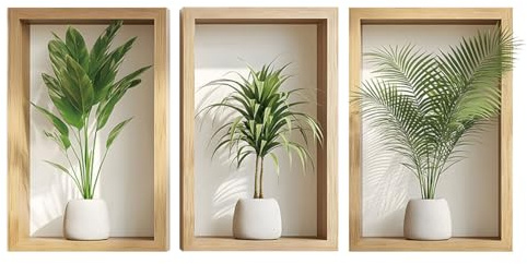 Auriselle 1 pièce 39,3 * 80 cm Sticker mural Plante verte en pot Fleurs Vases - Décoration murale autocollante 3D Plantes vertes et feuilles - Tableau mural moderne Salon, bureau, hôtel, cuisine