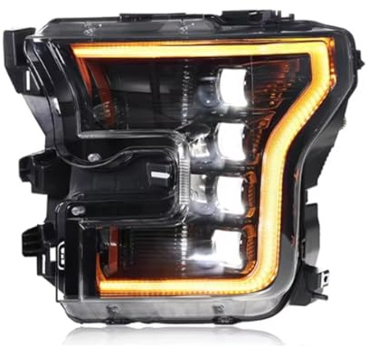 RCUIHGFB Faro Principale Compatibile con Ford per Raptor 2015-2020 Fari Proiettore Luci Diurne Accessori per Auto
