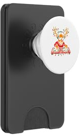 Reno de DJ navideño con Tocadiscos PopSockets PopWallet para MagSafe