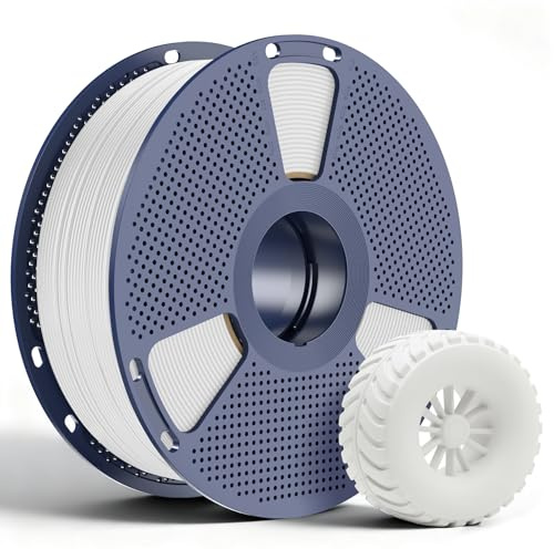 SUNLU TPU 3D Druck Filament 1.75mm, Industrietaugliches 95A TPU, Verschleißfest, Flexibel, Hochelastisch und Reißfest, Einfach druckende TPU Filament, Maßgenauigkeit ±0.03mm, 1kg Spule Weiß